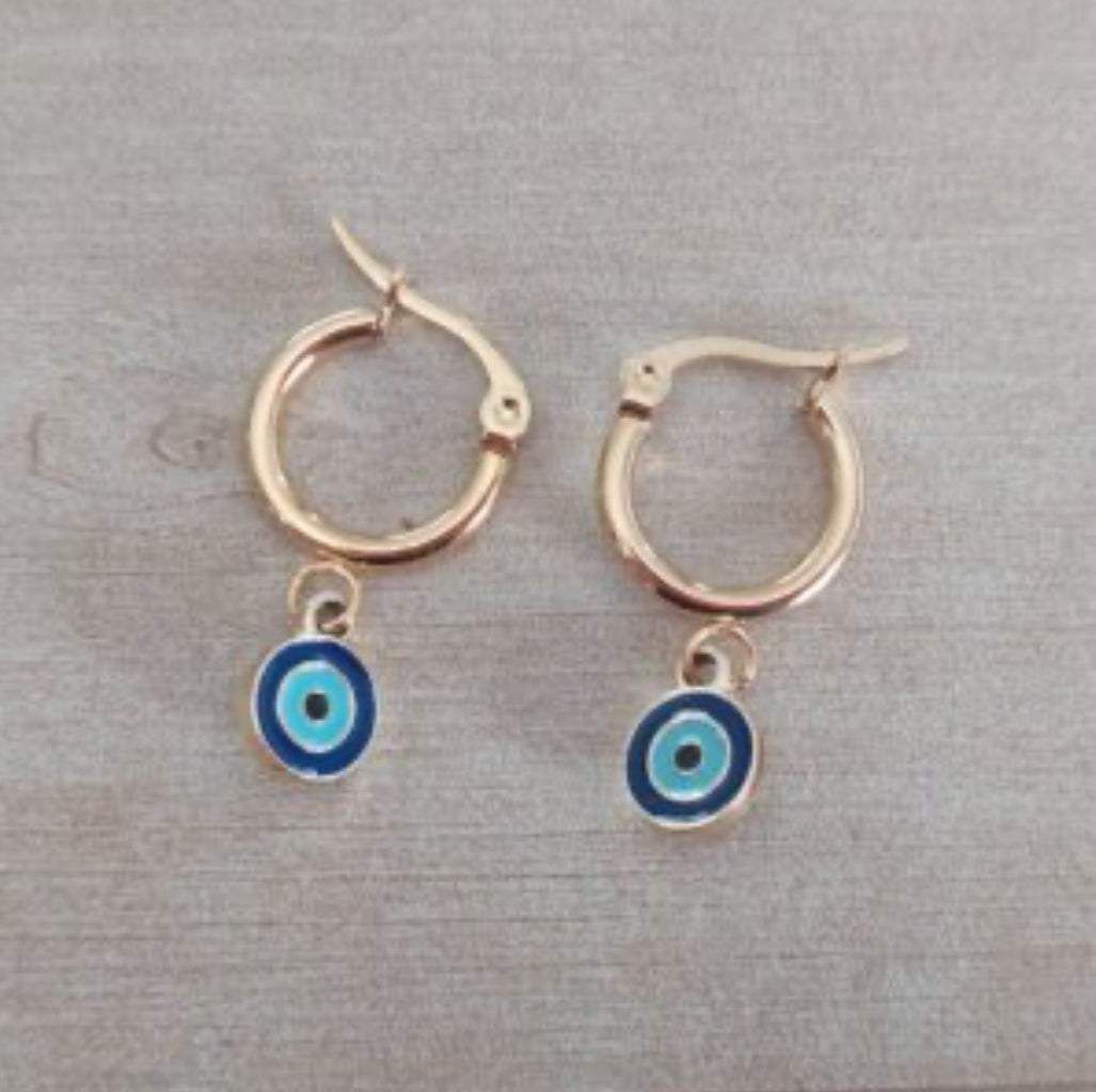 EVIL EYE HOOPS